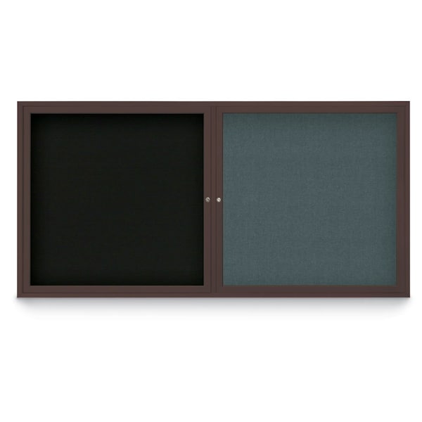 Corkboard, 42"x32", Medium Grey/Black